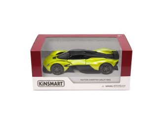 Металлическая модель автомобиля Aston Martin Valkyrie Kinsmart KT5470W, масштаб 1:36, с открывающимися дверями, светло-зеленый