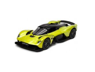 Металлическая модель автомобиля Aston Martin Valkyrie Kinsmart KT5470W, масштаб 1:36, с открывающимися дверями, светло-зеленый