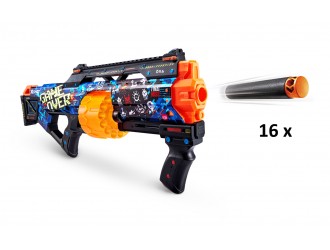 Blaster X-Shot Skins Last Stand Gun Machine cu 16 cartuse, Game Over