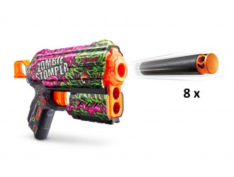 Blaster X-Shot Skins Flux Gun cu 8 cartuse, Zombie Stomper