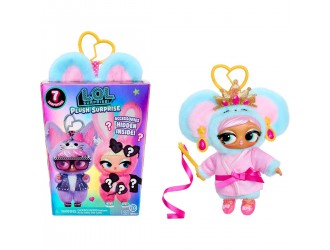 Jucarie-breloc de plus papusa L.O.L. Surprise! Seria Plush Surprise, Bear Rina, Blind Box
