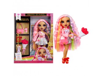 Papusa cu accesorii Kia Hart, Rainbow High seria Pretty in Paris, 26 cm