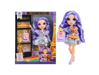 Papusa cu accesorii Violet Willow, Rainbow High seria Pretty in Paris, 26 cm