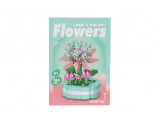 Set de constructie, Crizantema, Potted Plant Flowers, 144 piese