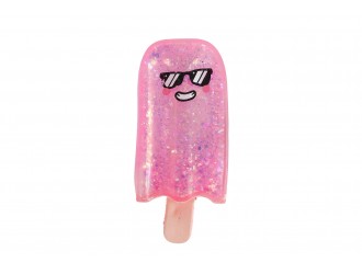 Jucarie antistres inghetata elastica Stretchy Ice Cream Beach Life 14 cm roz