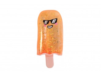 Jucarie antistres inghetata elastica Stretchy Ice Cream Beach Life 14 cm portocaliu