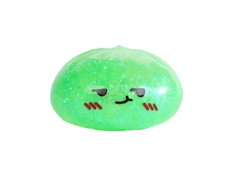 Jucarie antistres Kawaii Fidget Dumpling cu slime si sclipici, 5,8 cm, cosulet 6,5 cm, Verde