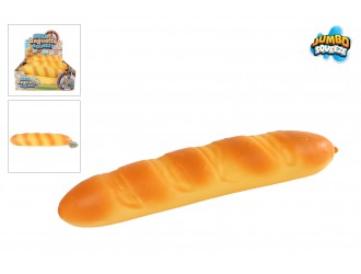 Jucarie antistres Jumbo Squeeze, bagheta frantuzeasca, 37 cm, Mega Baguette Squeezy