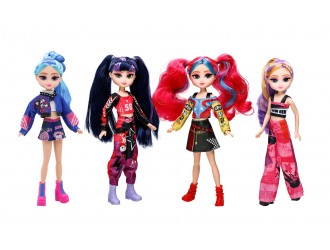 Papusa K-Pop Dolls Teen Idols Funville 24 cm cu accesorii, 4 modele livrate random