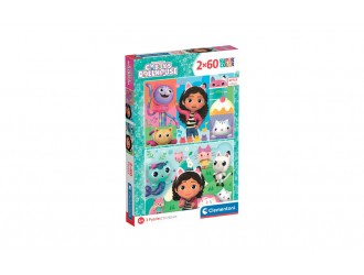 Set 2 puzzle-uri Clementoni Gabby's Dollhouse 60 piese fiecare
