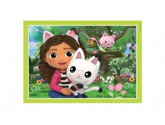 Set 4 puzzle-uri Clementoni Gabby's Dollhouse 12, 16, 20 si 24 piese