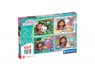 Set 4 puzzle-uri Clementoni Gabby's Dollhouse 12, 16, 20 si 24 piese