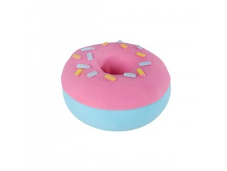 Jucarie antistres squishy Donut Jumbo Squeeze, roz sau albastru, 16 x 16 x 7 cm