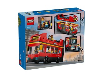 LEGO City Autobuz turistic rosu cu etaj, set de constructie