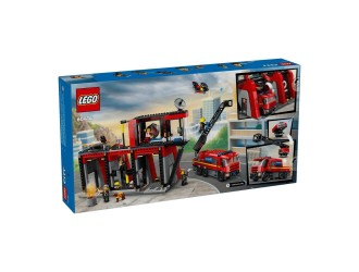 LEGO City Statie si camion de pompieri, set de constructie