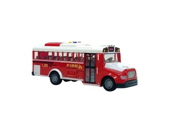 Autobuz de jucarie Trupe Speciale JSTOYS JS125B, cu frictiune, usi care se deschid, lumini si sunete
