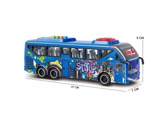 Autobuz de jucarie City Bus Style JSTOYS JS162C, cu frictiune, lumini si sunete