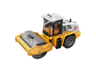 Compactor de asfalt de jucarie galben JSTOYS JS129B-1, 1:16, cu frictiune, lumini si sunete
