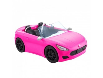 Masina cabrio Barbie Dream Car roz, 2 locuri pentru papusi.