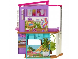 Casa de vacanta Barbie Vacation House 2 nivele, 6 camere, 30+ accesorii.