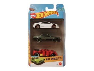 Set cadou 3 masinute Hot Wheels, model aleator