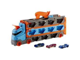 Camion transportor Hot Wheels Speedway Hauler cu pista
