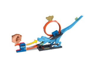 Set pista Hot Wheels City T Rex Chomp Down cu masinuta 1:64