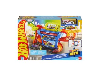 Set pista Hot Wheels City Color Shifters Car Wash cu masinuta