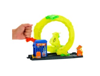 Set pista Hot Wheels City Spiral Snake Attack