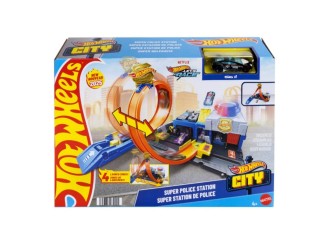 Set pista Hot Wheels City Super Police Station