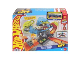 Set pista Hot Wheels City Gorilla Slam Attack cu masinuta