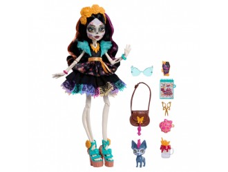 Papusa de colectie, Monster High Skelita Calaveras Mattel, cu accesorii