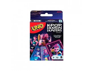 Joc de carti UNO K-Pop Demon Hunters Mattel, 112 carti