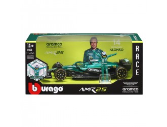 Macheta auto cu figurina – Aston Martin AMR25 (2025), scara 1:24