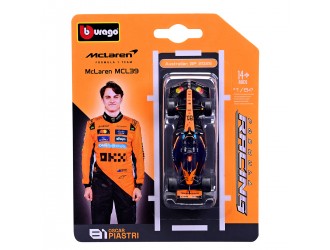 Macheta auto Bburago McLaren F1 MCL39 (2025), scara 1:64, 2 modele in asortiment, 14+ ani