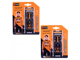 Macheta auto Bburago McLaren F1 MCL39 (2025), scara 1:64, 2 modele in asortiment, 14+ ani