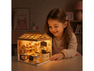 Constructor room box mini house seria interior brutarie (lumini)