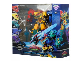 Set de joaca cu masinute transformabile DINOSTER metatron 5 in 1