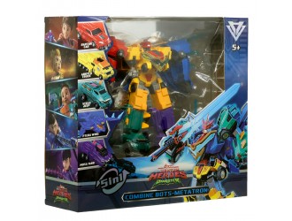 Set de joaca cu masinute transformabile DINOSTER metatron 5 in 1