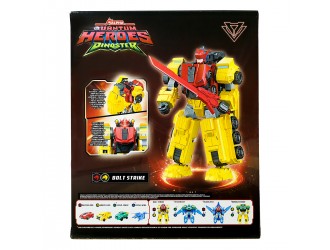 Set de joaca cu robot transformabil DINOSTER bolt straik (2 masini)
