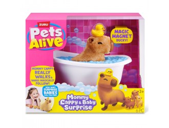 Set de joaca interactiv Pets Alive Mama Capibara cu surpriza S1