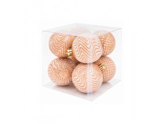 Set Globuri 6 cm, 8 pcs, Rose Gold