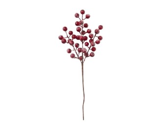 Ramura decorativa cu pomusoare rosii - decor artificial pentru aranjamente