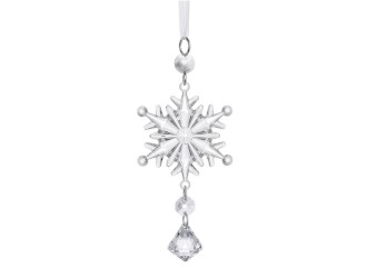 Decoratiune de Craciun fulg de zapada cu pandantiv transparent - ornament festiv