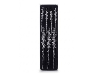 Set 7 decoratiuni de Craciun tip turturi transparenti - ornamente pentru brad