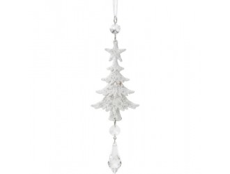 Decoratiune Brad 1 buc. 20 cm alb