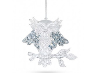 Decoratiune Bufnita 1 buc. 12 x 10.5 cm, transparent