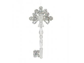 Decoratiune Cheie 1 buc 15.8 x 1.2 x 7.2 cm, transparent