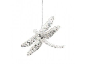 Decoratiune Libelula 1 buc 13 x 10 cm, transparent
