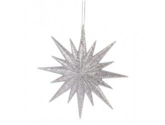 Decoratiune Fulg 1 buc. 11.3 cm, argintiu